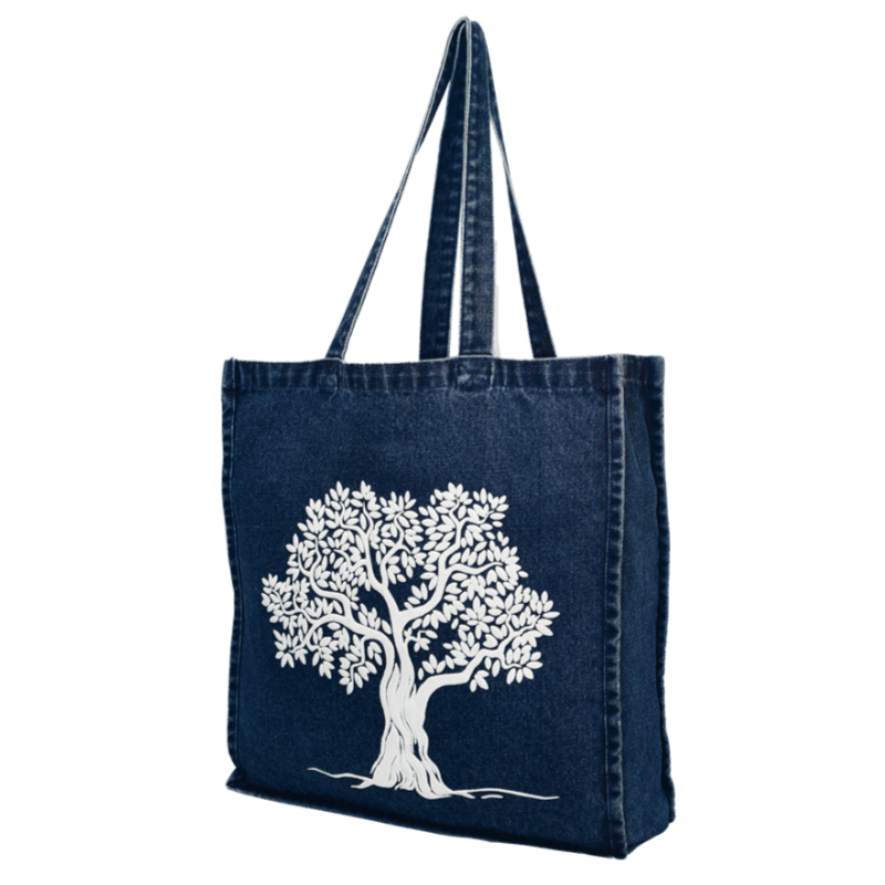 Dark Indigo Tree Jeans Bag