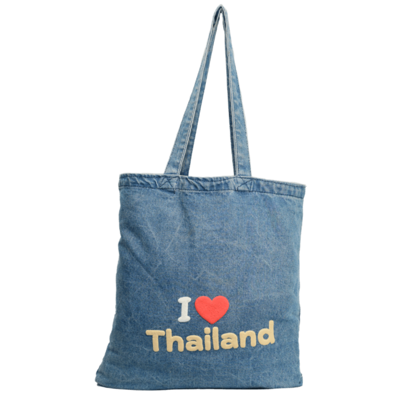 Ice Blue Denim Jeans Washed bag