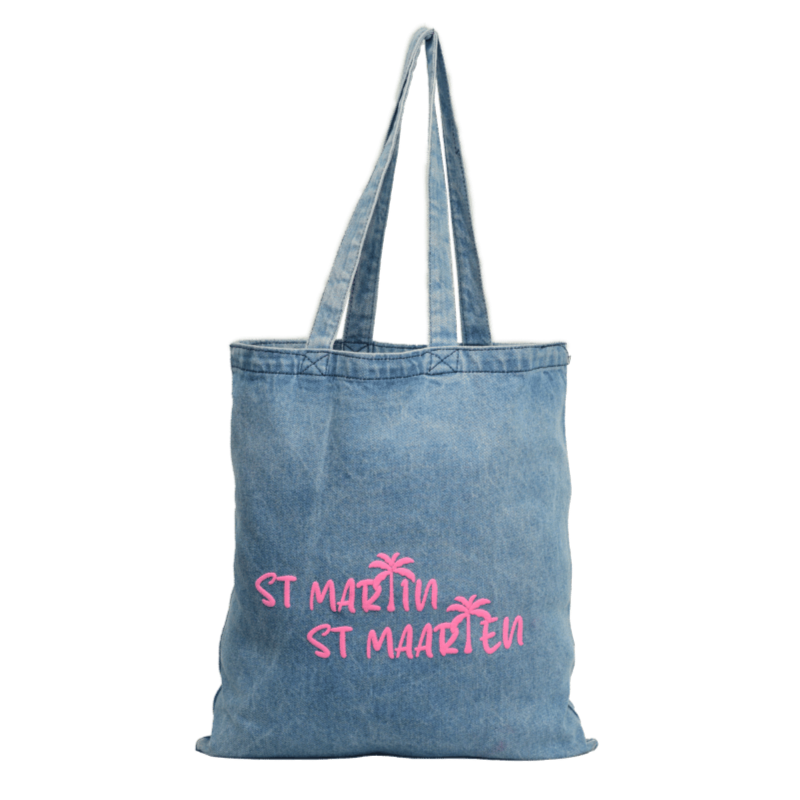 St Martin Printed Denim Tote Bag