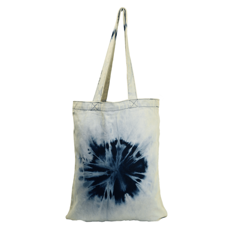Indigo Tie-Dye Cotton Tote Bag