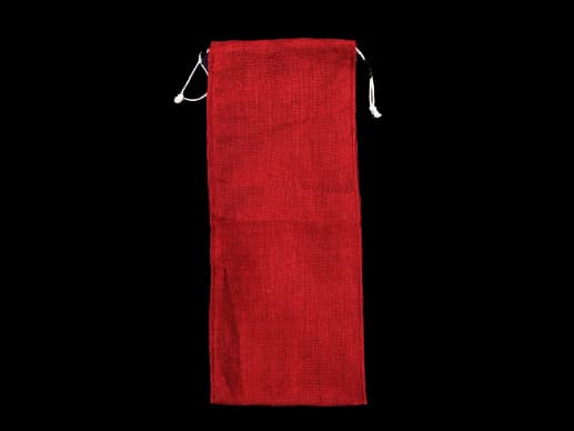 Solid Red Jute Wine Bottle Bag