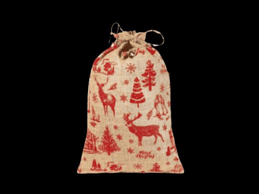 Christmas Drawstring Bag without lamination