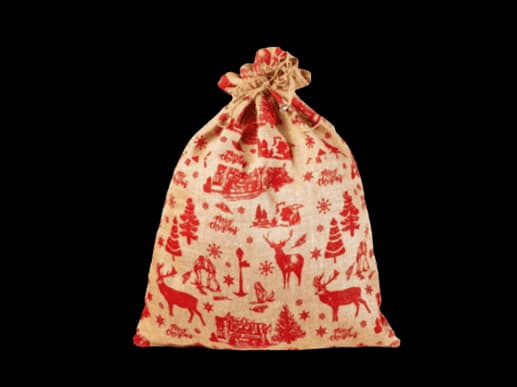 Large Xmas Jute Sack 100% biodegradable