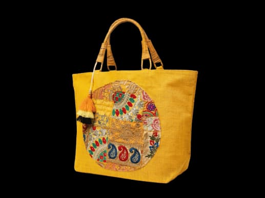 Yellow Jute Fashion bag 100% biodegradable