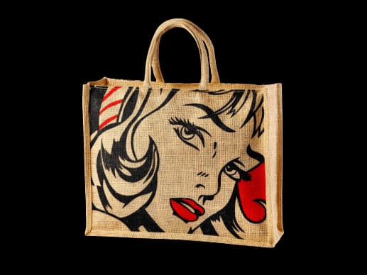 Natural Jute Grocery bag with padded handle
