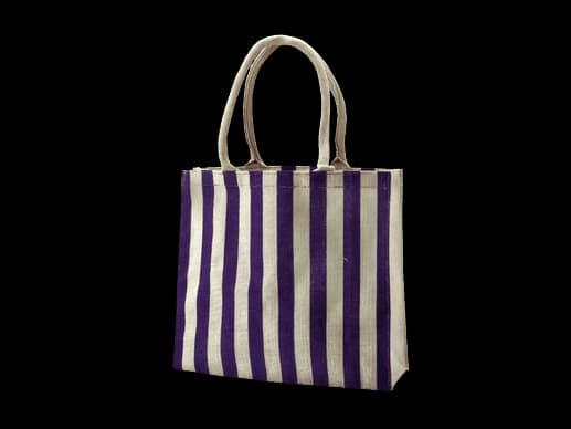 Striped Eco-Friendly Jute Shopping Bag