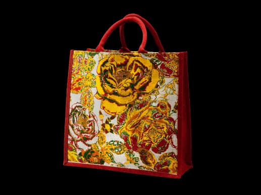 Jute Shopping bag with gorgeous print