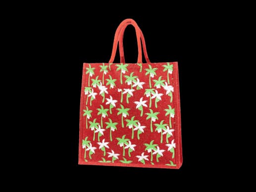 Allover Printed Jute bag multipurpose