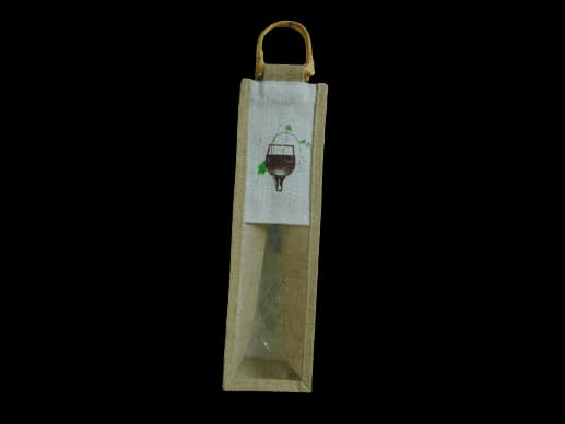 Single Bottle Jute Wine bag