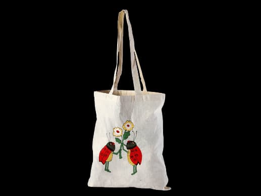 Long Handle Cotton Calico bag