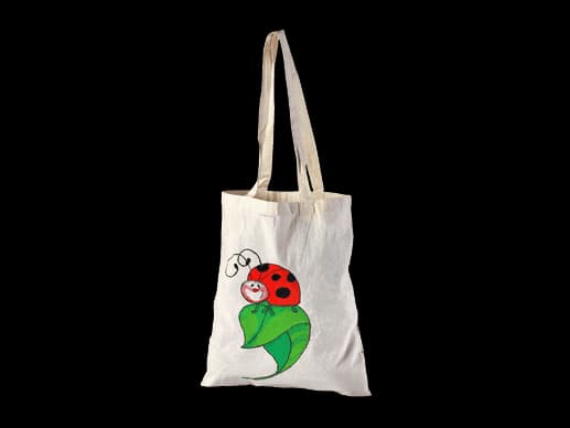 Ladybug printed Cotton Calico bag