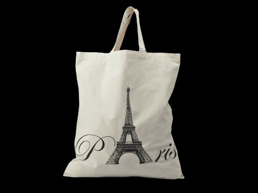 Eiffel Tower Print Cotton bag