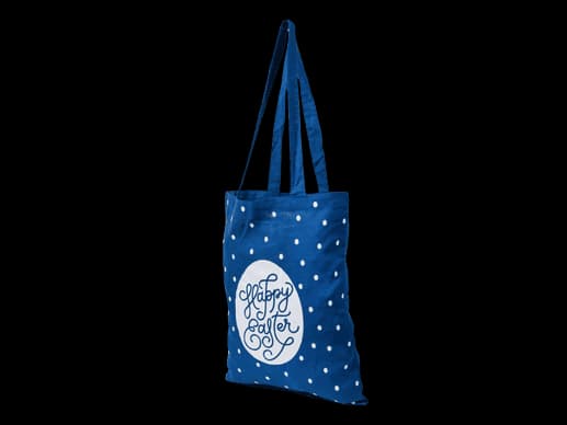 Blue Polka Dot Cotton Promotional bag