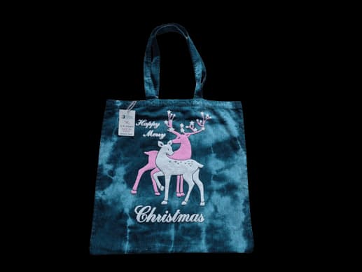 Blue Tie-Dye Cotton Velvet bag