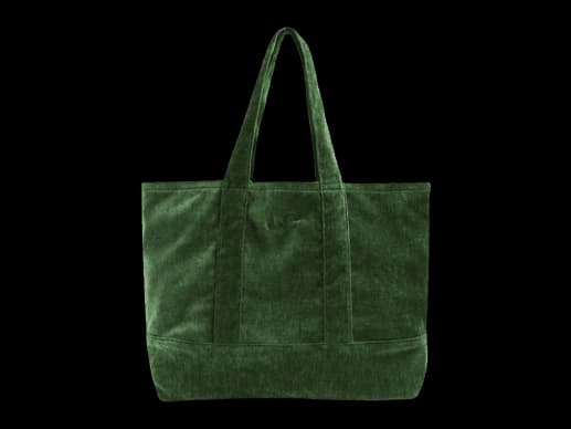 Green Cotton Velvet bag