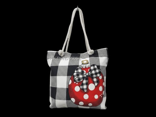 Black and white Canvas Tote bag