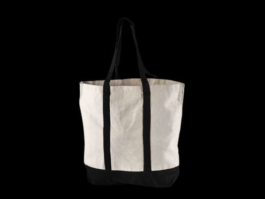 Black Bottom Self Handle Canvas Tote bag