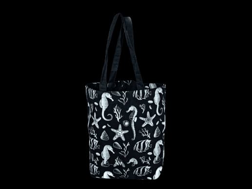 All Over Printed Black Canvas Tote bag