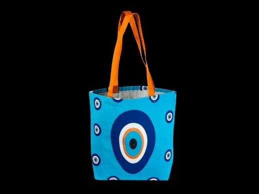 Blue Evil Eye Canvas Tote bag