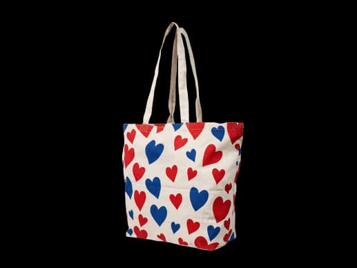 Patriotic Heart Canvas Tote bag