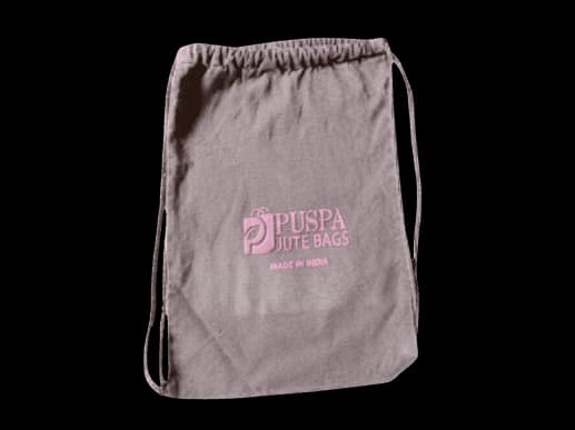 Washed Canvas Drawstring Pouch bag