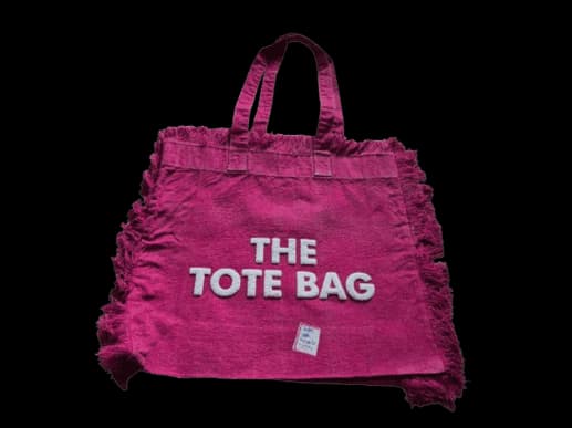 Washed Canvas Magenta Fringe  bag