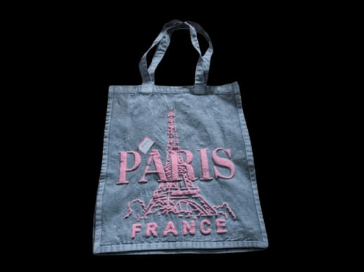 Paris France Washed Cloud Canvas Tote bag