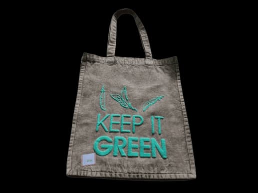 Keep It Green Washed Cloud Canvas Tote bag