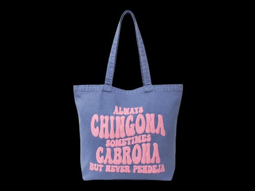 Sustainable Cloud Washed  Drill Daily Tote Bag