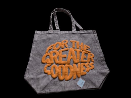 Reusable Cloud Washed   Drill Carry Tote Bag