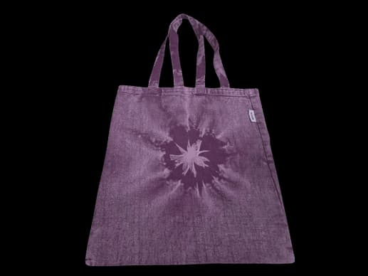 Purple Sunburst Tie-Dye Drill   Shopping Tote