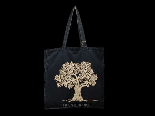 Dark Indigo Tree Jeans Bag