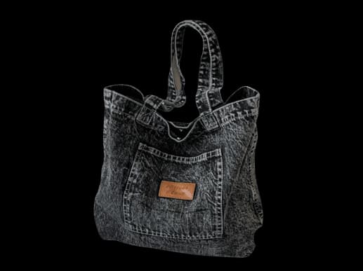 Acid Wash Pocket Jeans Tote bag