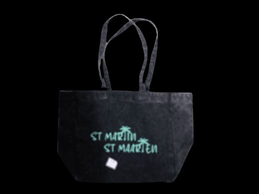 Aqua Palm Black Denim Jeans bag