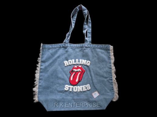 Rolling Stones Frayed Denim Jeans bag