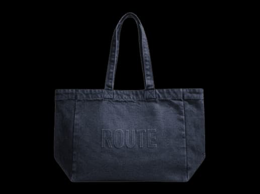 Vintage  Denim Tote Bag with Embossed Logo