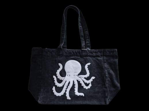 Octopus Print  Denim Tote Bag