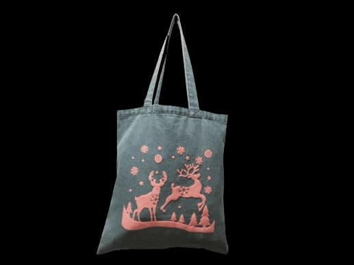 Reindeer Snow Denim Jeans Washed bag