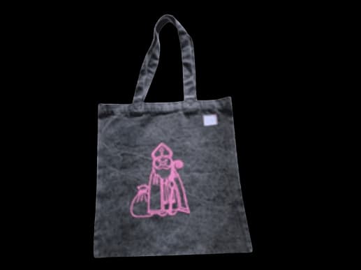 Ice Black Denim Jeans Washed bag