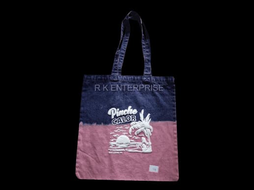 Double Tone Denim Jeans Washed bag