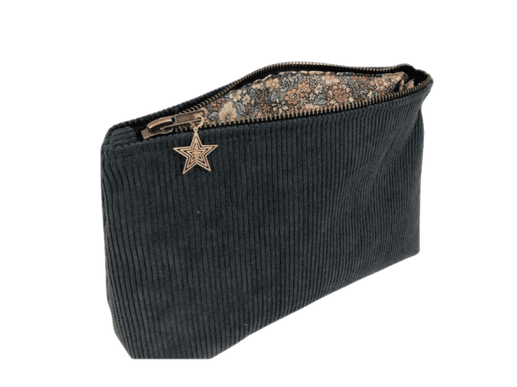 Vintage Look Black Cord Pouch