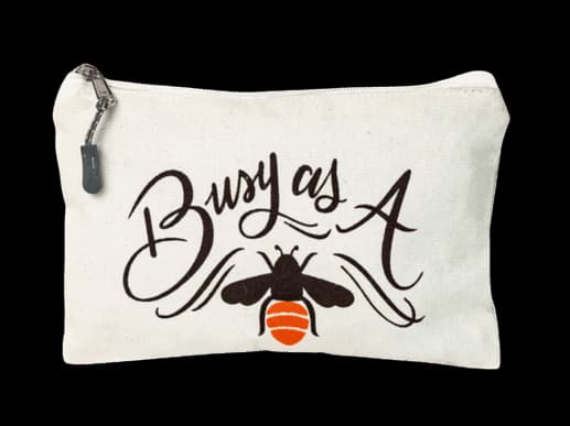 Busy as a Bee Canvas Pouch