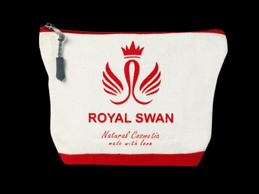 Cosmetic Canvas Zipper  Pouch bag