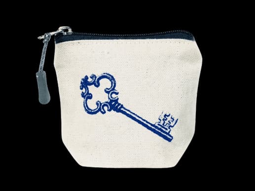 Key Canvas Zipper Pouch bag