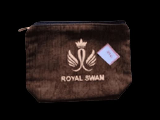 Vintage Style Brown   Velvet Pouch Zipper bag