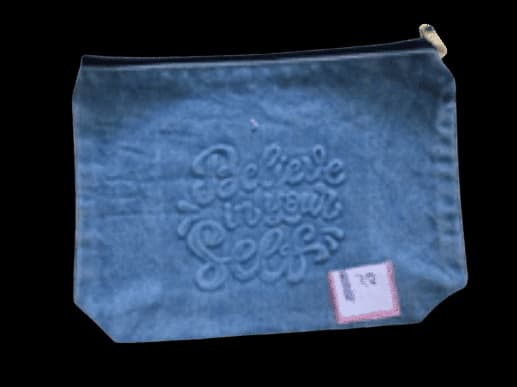 Nature Friendly Denim   Zipper Pouch bag