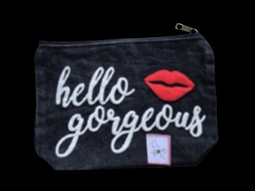 Premium Fabric Zip Denim  Pouch bag