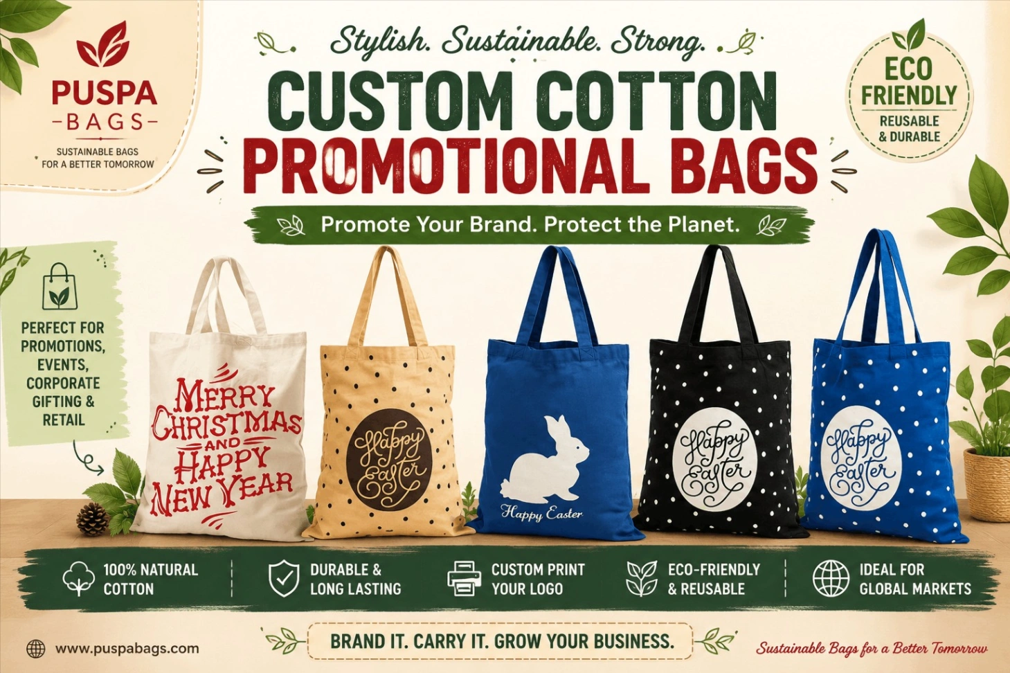Custom Cotton Promotional Bags
